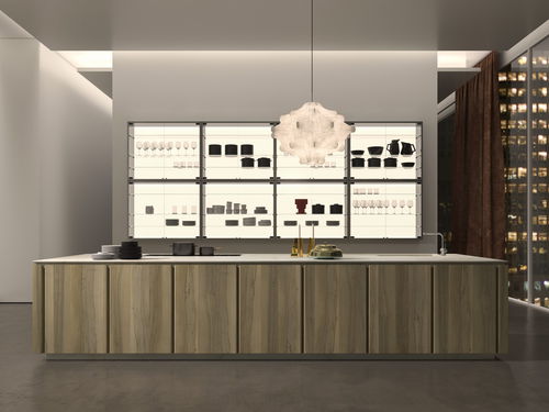Cuisine contemporaine - W75 - Rossana - en bois / en pierre naturelle / en quartz