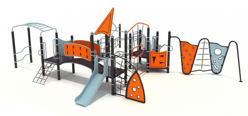 Structure de jeu pour collectivité - MK-J8028 - Novum 4 Kids - en acier galvanisé / en inox / en HPL