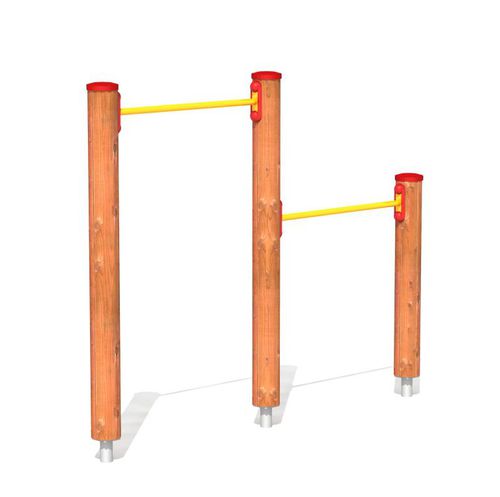 Barre de traction double - MK-4203EO - Novum 4 Kids - en métal / d'extérieur / pour aire de jeux