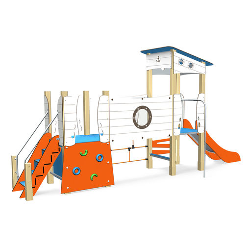 Structure de jeu pour aire de jeux - 3603 - Transalp - pour collectivité / en bois / en aluminium