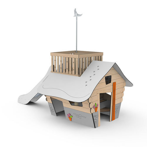 Cabane pour enfant pour aire de jeux - LE CHALET - Transalp - pour établissement public / au sol