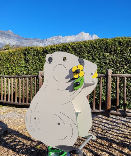Jeu à ressort en HPL - LA MARMOTTE  - Transalp - animal / monoplace