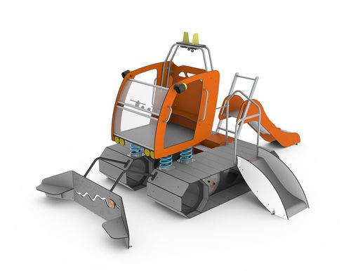 Cabane pour enfant pour établissement public - VE-430 LA DAMEUSE - Transalp - pour aire de jeux / pour espace public / avec toboggan
