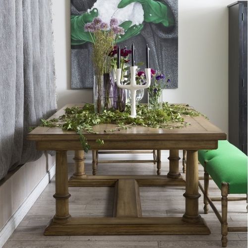 Table de style - 674 series - MOISSONNIER - en chêne / avec piètement en chêne / rectangulaire