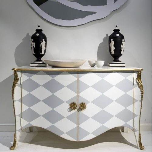 Buffet de style Louis XV - 696 series - MOISSONNIER - en bois laqué / en hêtre / à portes battantes