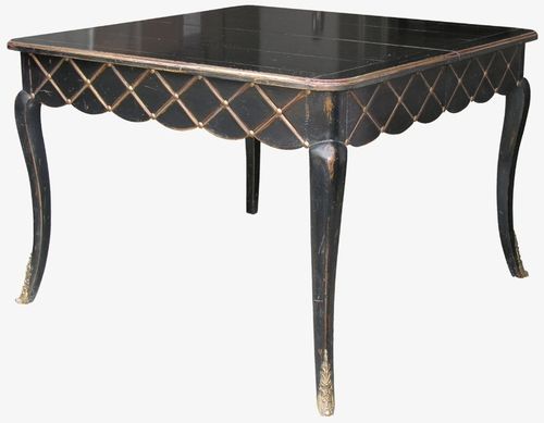 Table Régence - 737 B - MOISSONNIER - en hêtre / carrée / à rallonge