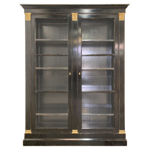 Bibliothèque de style Louis XVI - 719 series - MOISSONNIER - en bois / sur mesure / noire