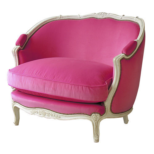 Fauteuil de style Louis XV - MARQUISE GONDOLA  - MOISSONNIER - en tissu / en hêtre / avec coussin amovible