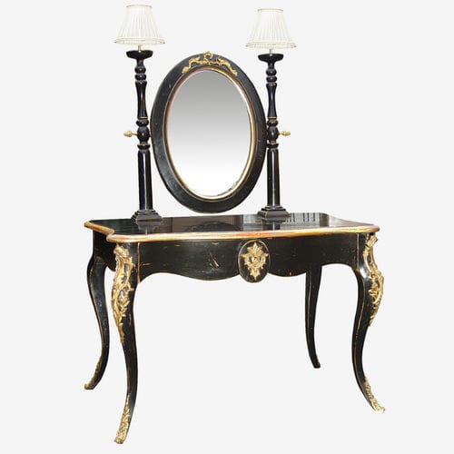 Coiffeuse de style Napoléon III - 720 B - MOISSONNIER - en bois laqué / en hêtre / rétroéclairée