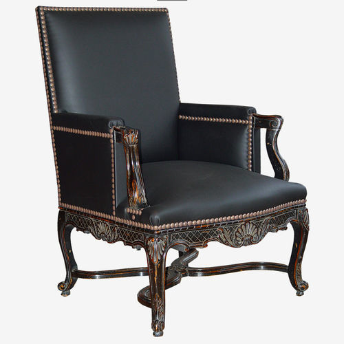 Fauteuil de style Louis XIV - 142 series - MOISSONNIER - en tissu / en cuir / en hêtre