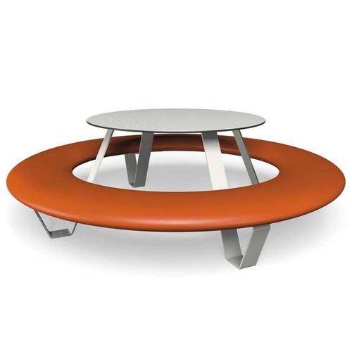 Table de pique-nique design original - BUDDY - miramondo - en polyéthylène / en acier galvanisé / en HPL