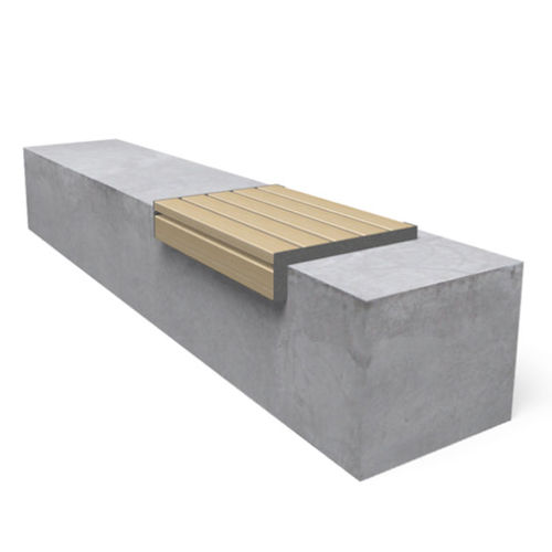 Banc public contemporain - HOP HOP WALL - miramondo - en bois / sans dossier / sans accoudoirs