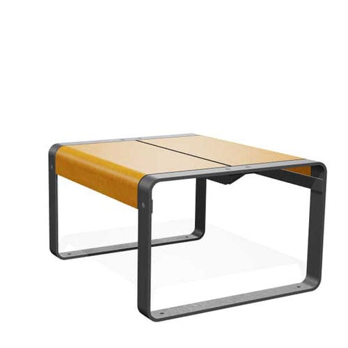 Table basse contemporaine - LA SUPERFINE  - miramondo - en métal / en HPL / avec piètement en acier