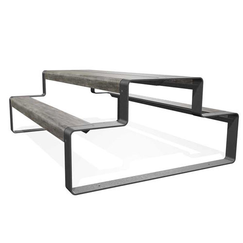 Table de pique-nique contemporaine - OUTLINE  - miramondo - en métal / en HPL / avec piètement en acier galvanisé