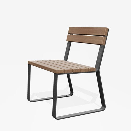 Chaise design minimaliste - HENRY - miramondo - d'extérieur / en frêne / en mélèze