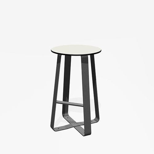 Tabouret design minimaliste - HOT DOT - miramondo - en HPL / en acier galvanisé / en acier à revêtement par poudre