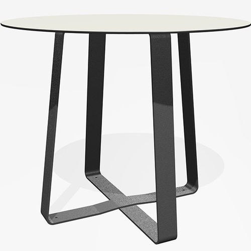 Table design minimaliste - HOT DOT - miramondo - en acier à revêtement par poudre / en acier galvanisé / en HPL