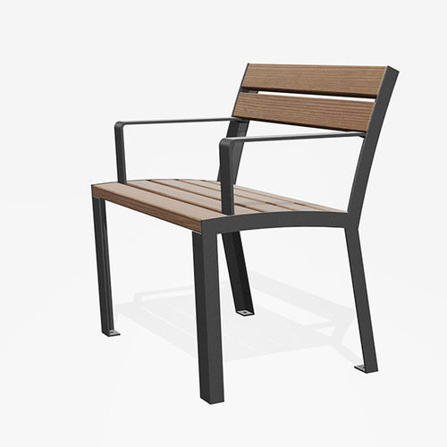 Fauteuil contemporain - LA STRADA  - miramondo - en bois / en métal / gris