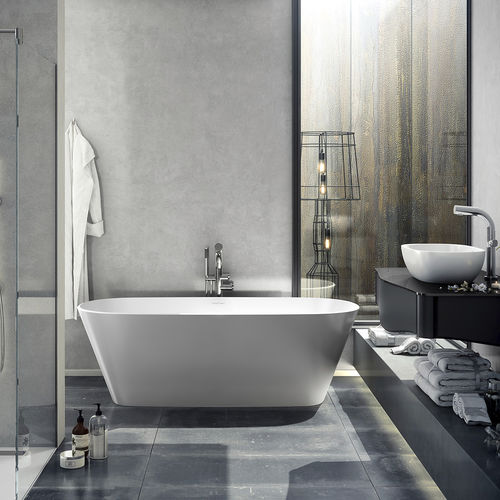 Baignoire ovale - VETRALLA 1650 - Victoria + Albert - en îlot / pour habitat / en résine