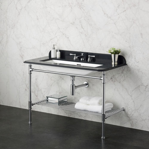 Console pour lavabo en chrome - METALLO 113 - Victoria + Albert - en quartz