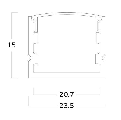 Profil éclairant encastrable - EXT03 - Metalmek Illuminazione - à LED / en aluminium / professionnel