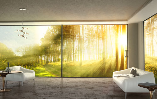 Système coulissant pour porte - SUPREME S650 e-MOTION - ALUMIL - pour porte en verre