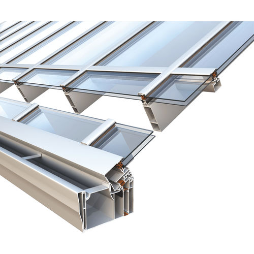 Toit vitré fixe - SMARTIA M10800 - ALUMIL - en aluminium / isolant / pyramidal