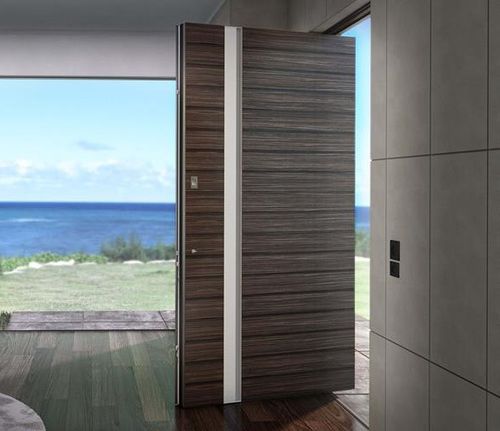 Porte d'entrée - SUPREME SD115 - ALUMIL - en aluminium / à pivot / contemporaine
