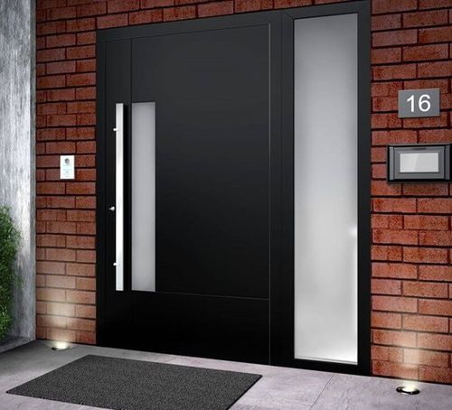 Porte d'entrée - SUPREME SD95 - ALUMIL - en aluminium / battante / pleine