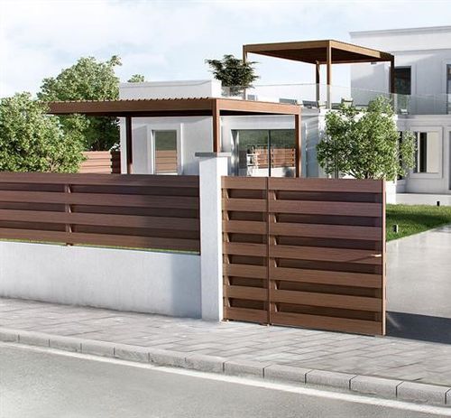 Clôture à lames - SMARTIA FC50 - ALUMIL - de jardin / en aluminium / droite