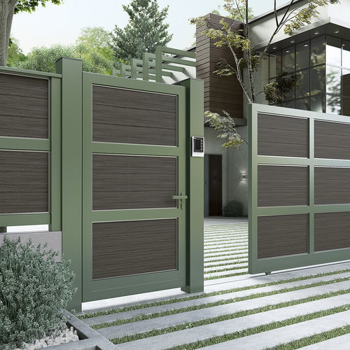 Clôture à panneaux - SMARTIA FC80 - ALUMIL - résidentielle / professionnelle / en aluminium