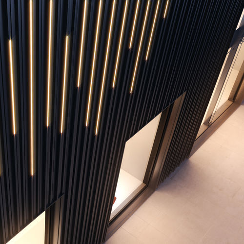 Bardage en panneaux - SMARTIA Barcode - ALUMIL - en aluminium / vertical / horizontal