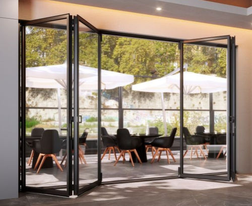 Baie vitrée pliante - SMARTIA MF6500 - ALUMIL - en aluminium / à double vitrage / à triple vitrage