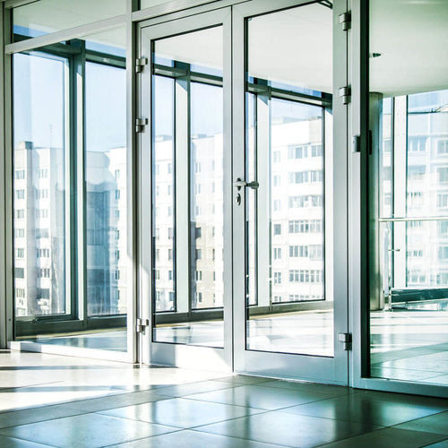 Porte d'entrée - COMFORT M9400 - ALUMIL - aluminium / battante / contemporaine