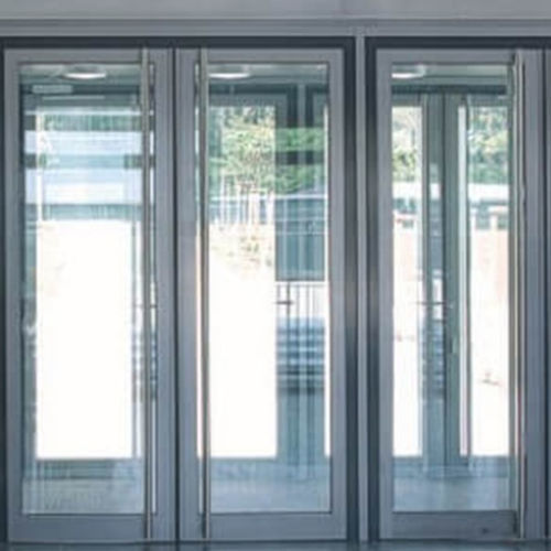 Porte d'entrée - SMARTIA M15000 RS - ALUMIL - aluminium / battante / va-et-vient