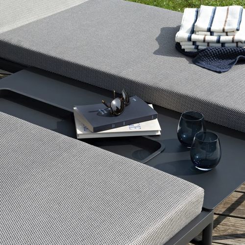 Table d'appoint contemporaine - RIVAGE - FERMOB - aluminium / avec piètement en aluminium / rectangulaire