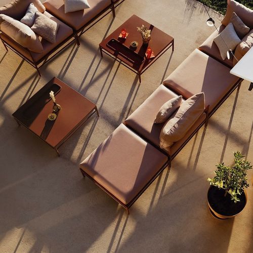 Fauteuil contemporain - RIVAGE - FERMOB - en mousse / en tissu / aluminium