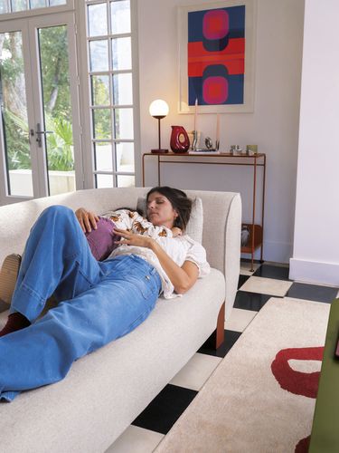 Canapé contemporain - VOULEZ-VOUS - FERMOB - en tissu / en mousse de polyuréthane / en polyester