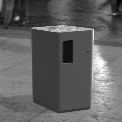 Poubelle publique - ADJAYE - LARUS DESIGN - à poser / en acier / extérieure