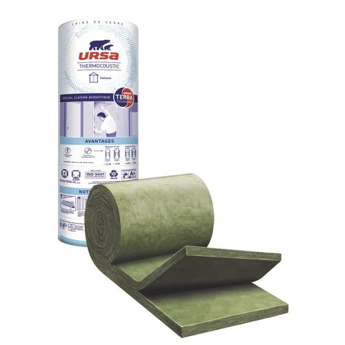 Isolant thermo-acoustique - THERMOCOUSTIC 40 QNT - URSA France - en laine de verre / en rouleau / pour cloison