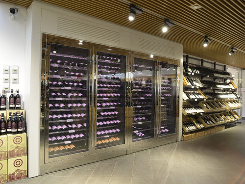 Cave à vin sur mesure - EATALY ZORLU CENTER - Focus Wine Cellars - professionnelle / encastrable / en inox