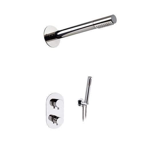 Set de douche mural - AUBR01TI - Ama Luxury Shower - contemporain / avec douche à main