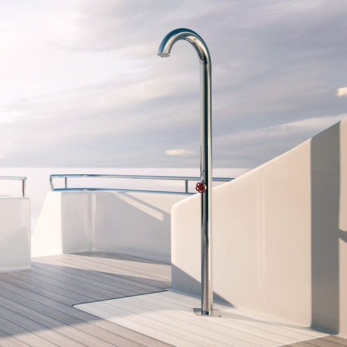 Douche de jardin de piscine - TI4800L - Ama Luxury Shower - en acier inoxydable brossé / résidentielle