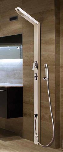 Colonne de douche en inox - SA 5500L  - Ama Luxury Shower - finition chrome / murale / contemporaine