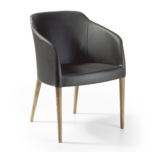 Chaise contemporaine - BRIGITTE PL LEGNO - Julia - d'intérieur / en frêne / en cuir