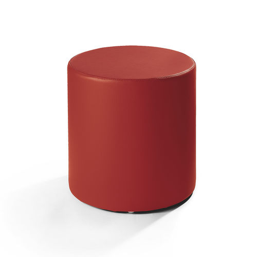 Pouf contemporain - CILINDRO  - Julia - en tissu / en cuir / rond