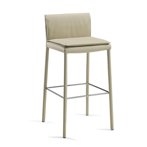 Chaise de bar contemporaine - AGORÀ SG - Julia - d'intérieur / en cuir / tapissée