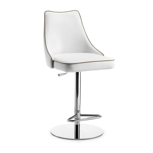 Chaise de bar contemporaine - EVELIN SG - Julia - d'intérieur / en cuir / en acier
