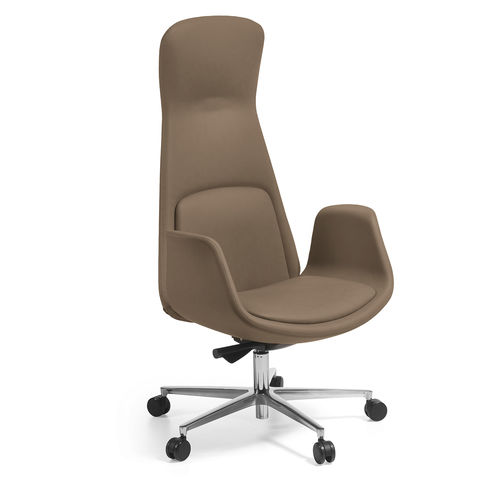 Fauteuil de direction contemporain - NORDES ALTA - Julia - en tissu / en aluminium poli / inclinable