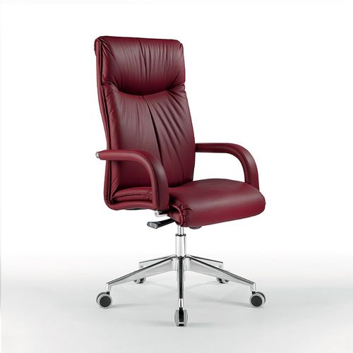 Fauteuil de bureau contemporain - ANGEL - Julia - en cuir / en aluminium / avec repose-tête